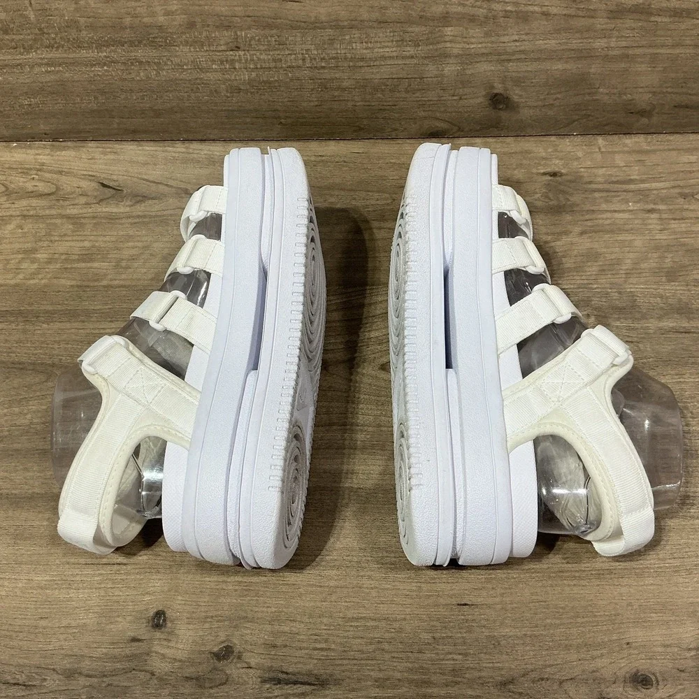 Nike Icon Classic Sandals NA White Platinum-White DH0224-100 Women's Size 9